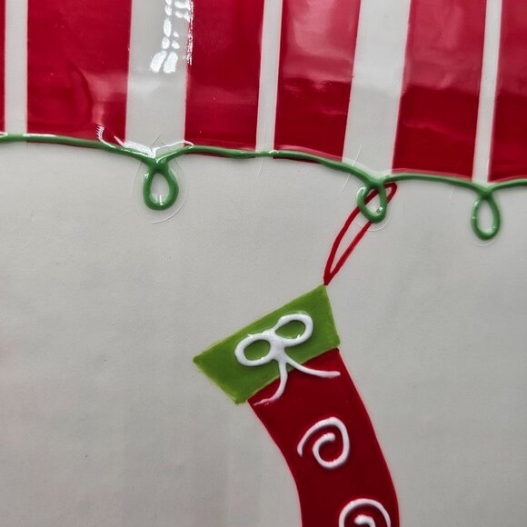 VTG Set Of 3 Holiday Food Safe Ceramic Stacking Containers Christmas Decor - Picture 13 of 16